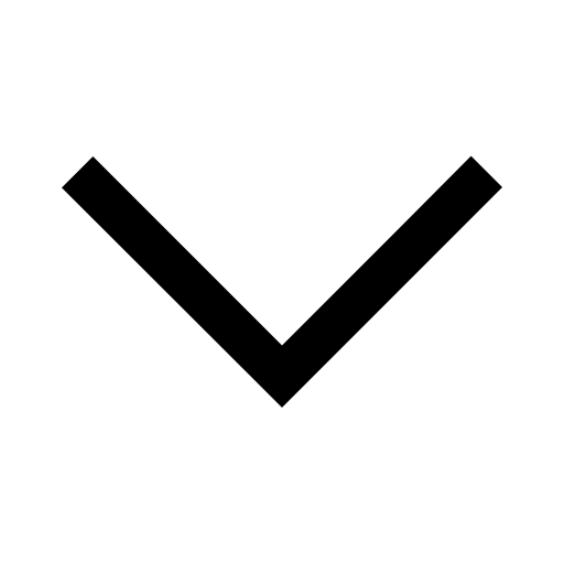 A simple, downward-facing arrow icon, commonly used for dropdown menus, expanding sections, or navigation controls.