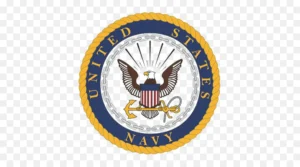 Official logo of the United States Navy with an eagle, anchor, and shield, a federal partner of Agilious.